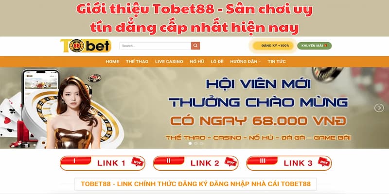 Giới thiệu tổng quan về nhà cái cá cược Tobet88